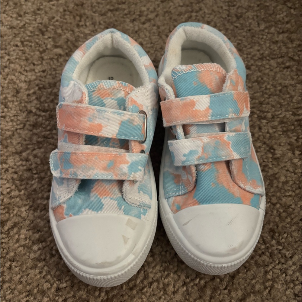Kids' Blue and Pink Velcro Sneakers